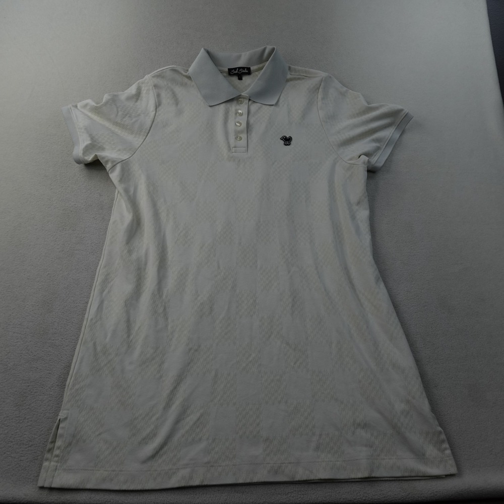 Bad Birdie Women's Small White Performance Golf Polo Shirt Embroidered Logo